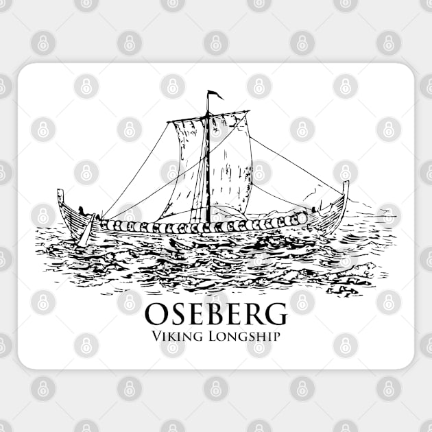 Oseberg Viking Longship Magnet by Lakeric